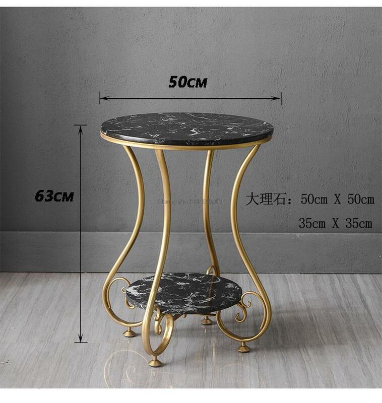 Marble Round Coffee Table with Two Layer for Living Room Tea Table mesa de centro beistelltisch mesa auxiliar