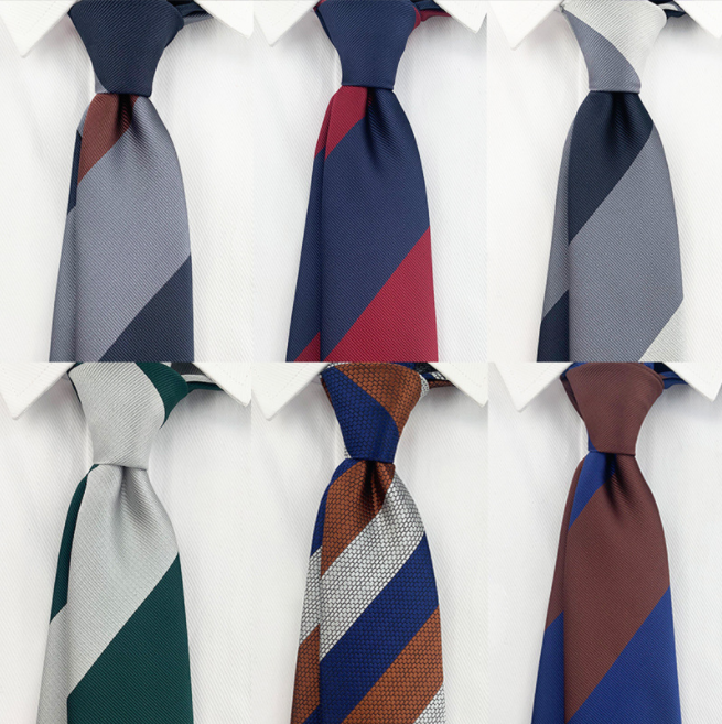 GUSLESON-Corbata a rayas de 8cm para hombre, corbata Formal de negocios, accesorios de boda, regalo de fiesta