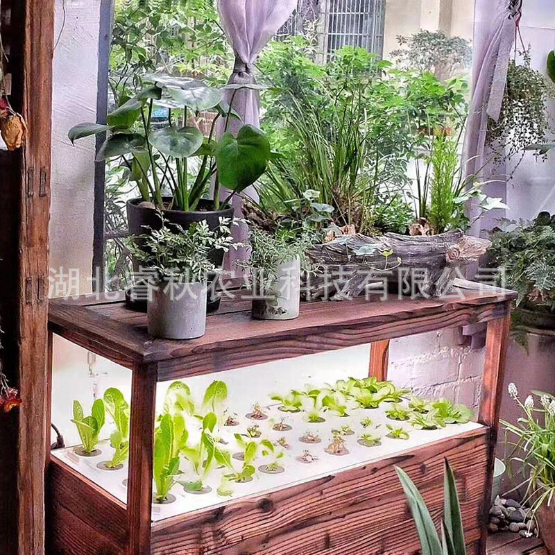 Hidroponia inteligente sistema de cultivo de madeira ecológico plantador jardinagem vegetal crescer sistema vertical plantador equipamentos
