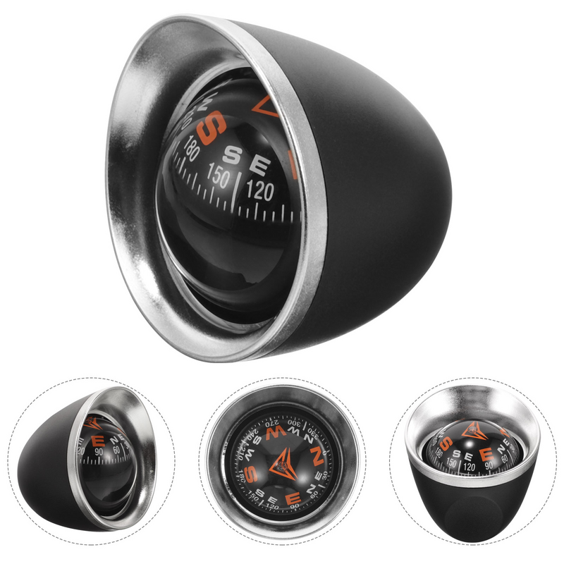Auto kompass genaue Anzeige zwei in einem mit Thermometer Kunststoff Armaturen brett Führungs kugel Navigations werkzeuge für Fahrzeug/Auto/Auto