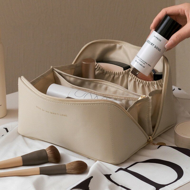 Waterdichte Vrouwelijke Opslag Make-Up Hoesjes Nieuwe Mode Eenvoudige Handtassen Draagbare Grote Capaciteit Reis Cosmetische Tas Organizer