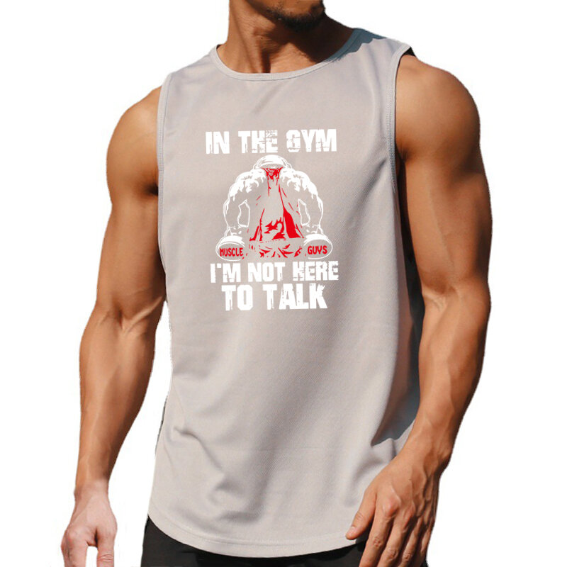 Ginásio Fitness Muscle Singlets Homens Workout Tank Tops Bodybuilding Camisa Verão sem mangas Quick Dry T-Shirt Homem Correndo Sport Vest
