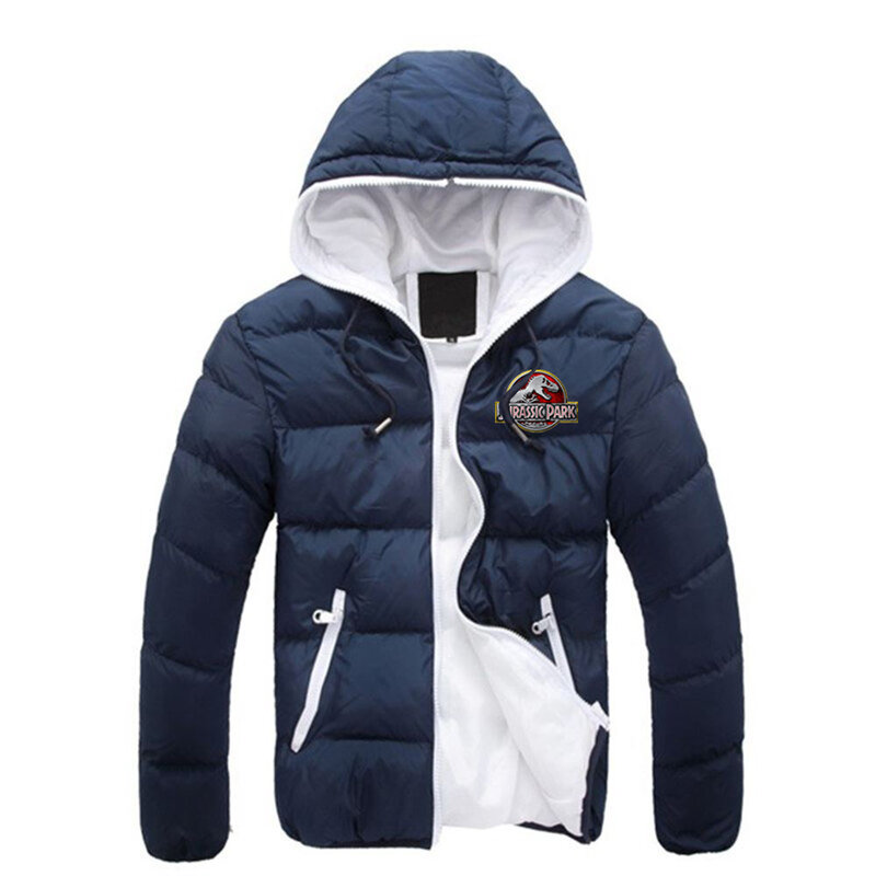 ジュラシック-男性用コットンスーツジャケット,フード付きコート,単色,秋と冬用,新しいファッション,2023