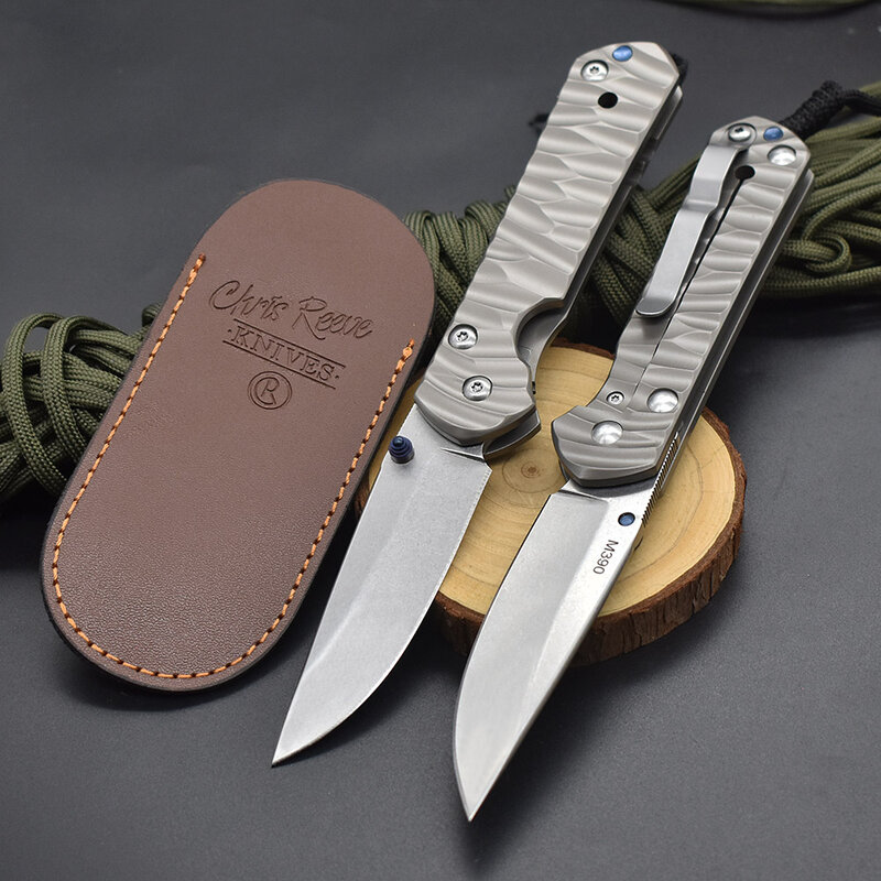 Ball Bearing Dolding Knife M390 Steel Titanium Handle Knife Outdoor Jungle Pocket Hunting Survival Camping Rescue Tool EDC