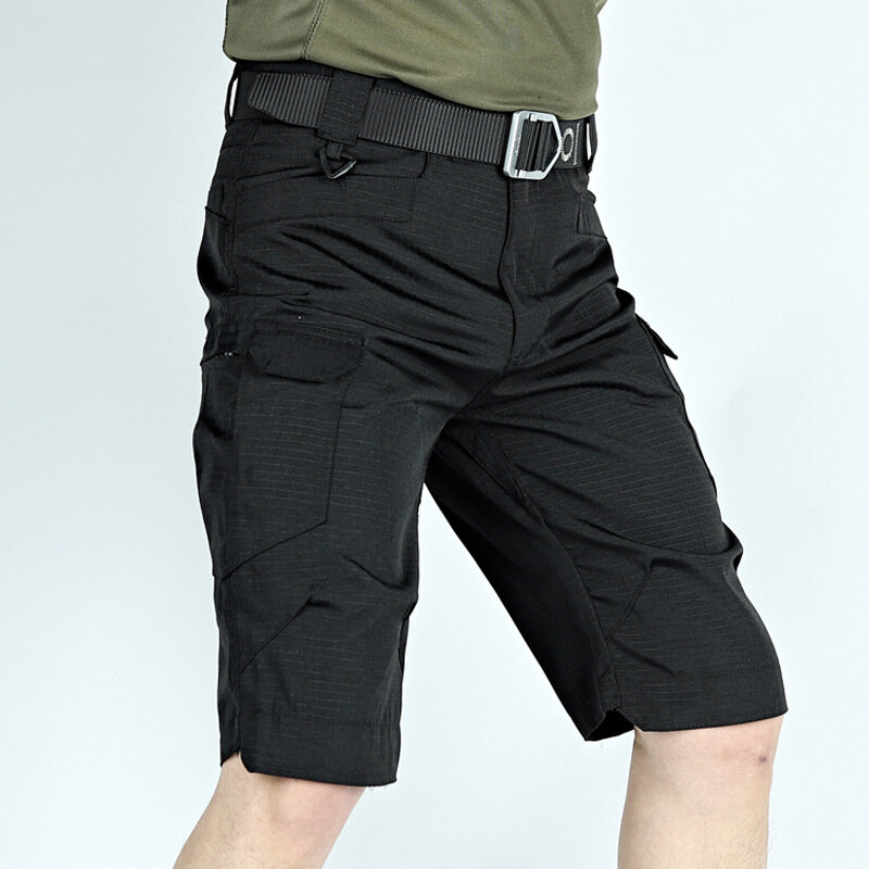 Pantalones cortos militares de camuflaje para hombre, pantalones Cargo impermeables de secado rápido, pantalones tácticos resistentes al desgaste con múltiples bolsillos del ejército, Verano