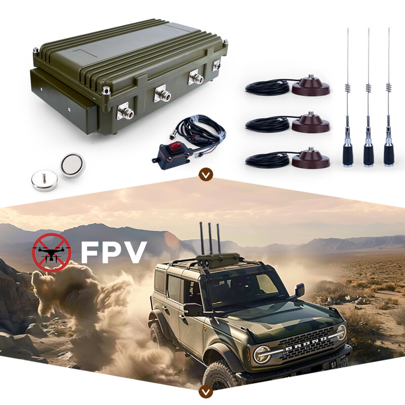 3 Channel 720-1050MHz 150W Vehicle Mounted Counter System For Car Use GaN Defence Device For FPV Drone Customisable Frequency