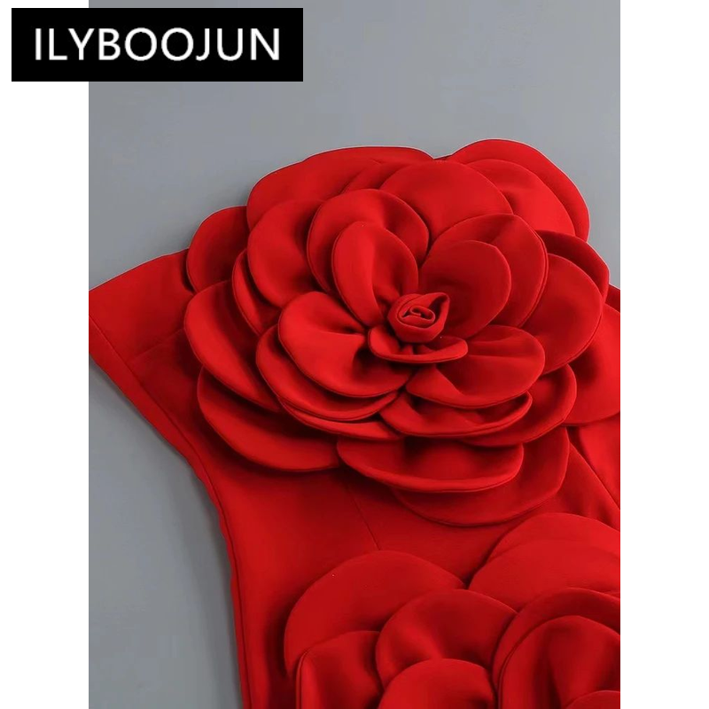 ILYBOOJUN-Vestido Bodycon Sem Alças de Cintura Alta Feminina, Mini Vestidos Emagrecedores, Retalhos Monocromáticos, Sem Mangas, Emagrecimento, Feminino, 2023