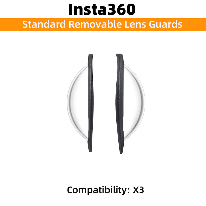 Insta360 x3標準取り外し可能レンズガード、スポーツアクションカメラアクセサリー