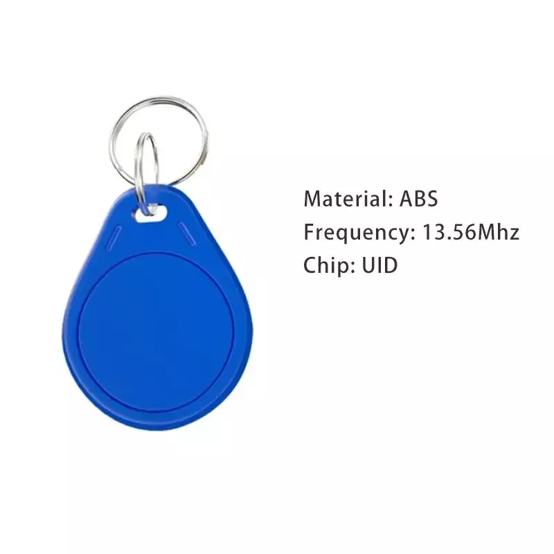 UID 5/10/20ชิ้น13.56MHz RFID เขียนได้มีหลายสีแบบถอดเปลี่ยนได้พวงกุญแจสำหรับ S50 Mif 1K