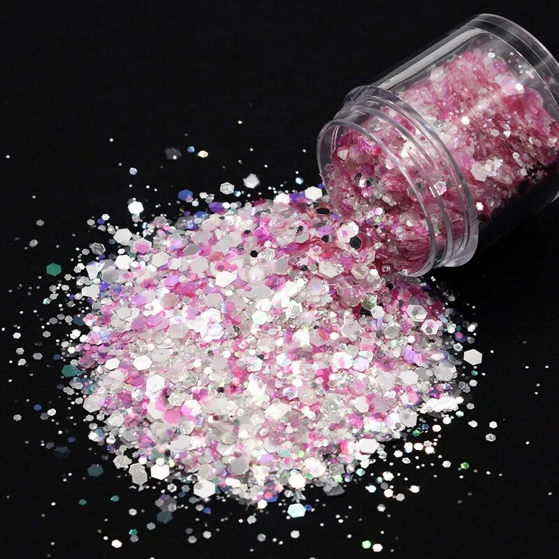 10g/Bag New Wholesale Colorful Mirror Mixed Glitter For Craft Manicure Nail Art Decoration Accessories decoracao para unhas