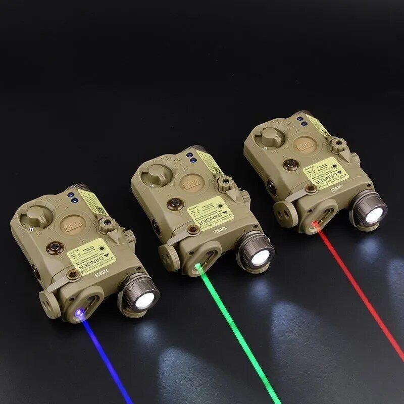 Wadsn Airsoft PEQ-15 PEQ15 Tactical Red Green Blue Laser IR Fill Light Strobe Hunting Weapon Scout Light Aiming Fit 20mm Rail