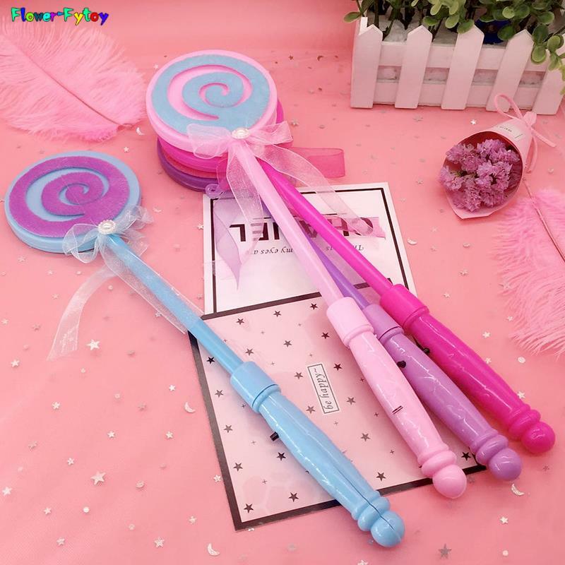 LED Lollipop Fairy Princess Wand Flash Light Glow Stick Party Supplies Lamp Toys Random Color