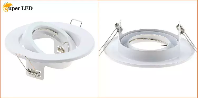 Okrągłe wpuszczone pierścień wykończeniowy sufitowy LED MR16 wspornik oprawy halogenowej reflektory LED LED typu Downlight ramy GU10