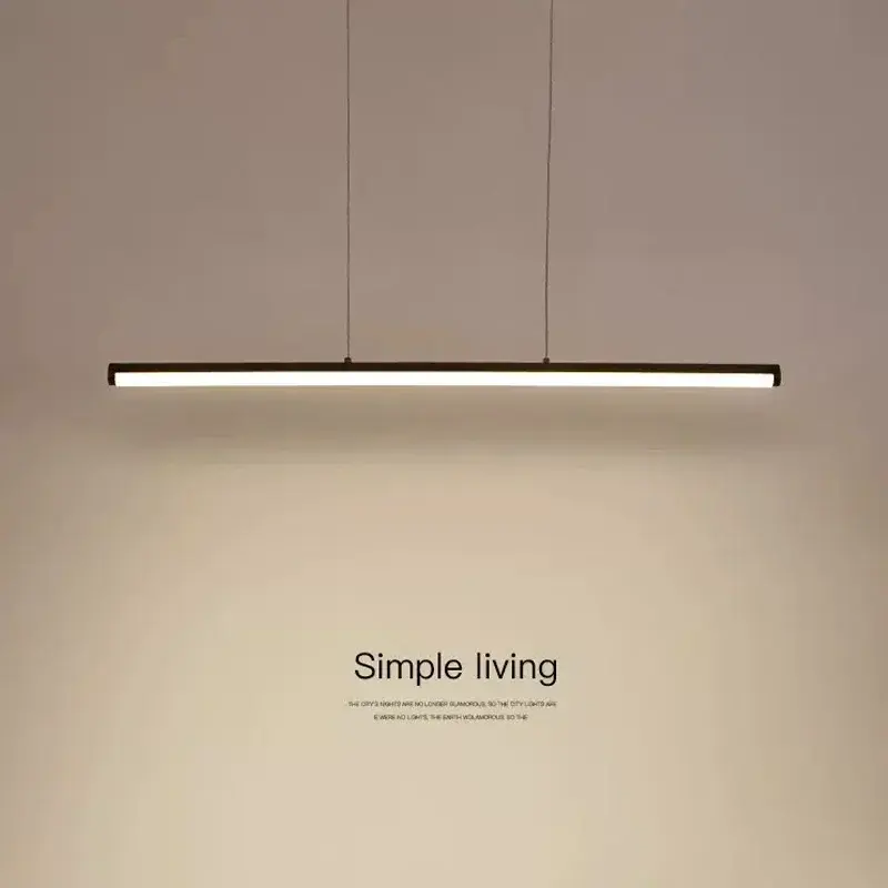 Moderne LED Pendel leuchte minimalist ische Aluminium lange Streifen hängende Beleuchtung für Bar Esszimmer Wohnzimmer Schlafzimmer Dekoration Leuchten