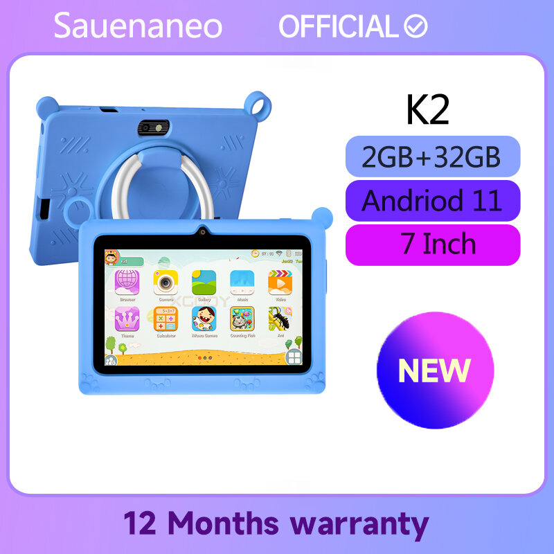 Kids Tablet HD 7 inch 1280x800 Android 11.0 Wifi 3MP Camera Google Play Tablets for Children Students 2GB 32GB Gift