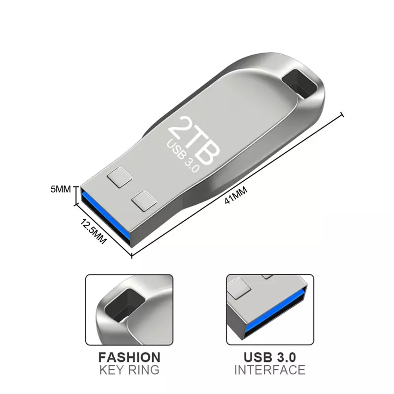 Nuovo 2024 Usb 3.0 Pen Drive 2TB Pendrive ad alta velocità 1TB Metal Cle Usb Flash Drive 512GB TYPE-C Memoria Usb Flash spedizione gratuita