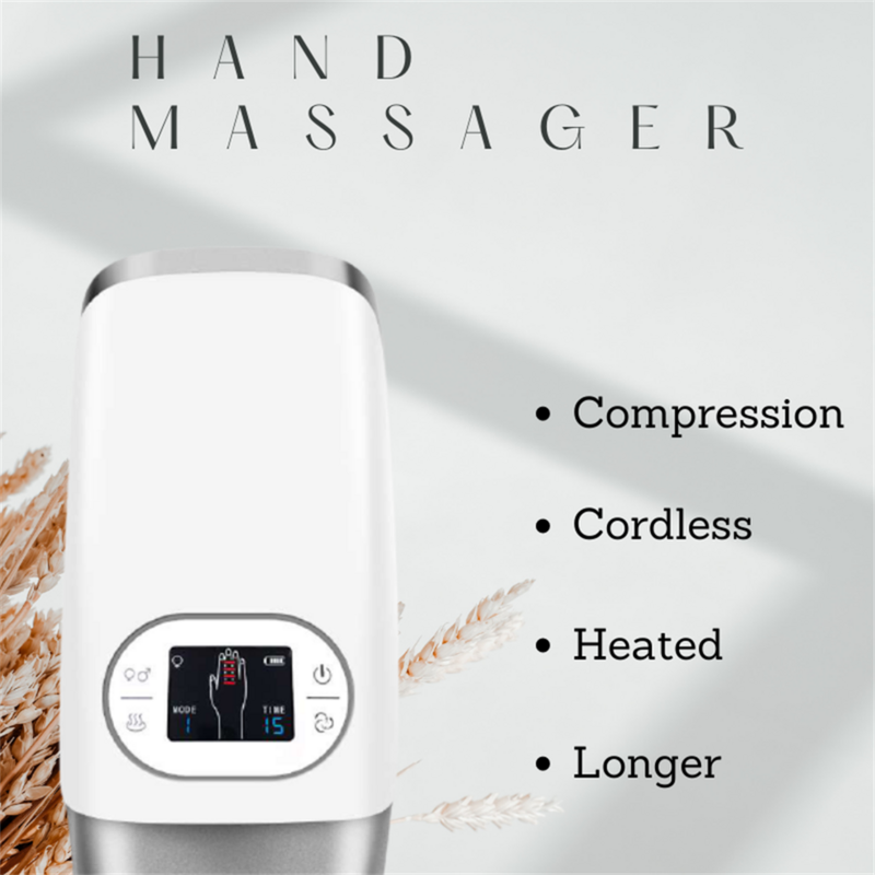 Massageador De Mão De Compressão De Ar Elétrico, Massagem De Mão Recarregável Com Calor, Nova Chegada