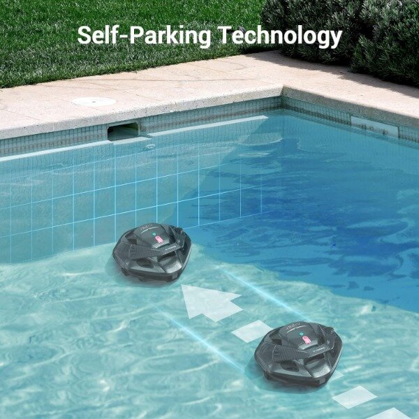 Aiper Zeemeeuw Se Draadloze Robotachtige Zwembadreiniger, Zwembadstofzuiger Duurt 90 Minuten, Led-Indicator, Zelfparking, Ideaal Voor Bovengronds