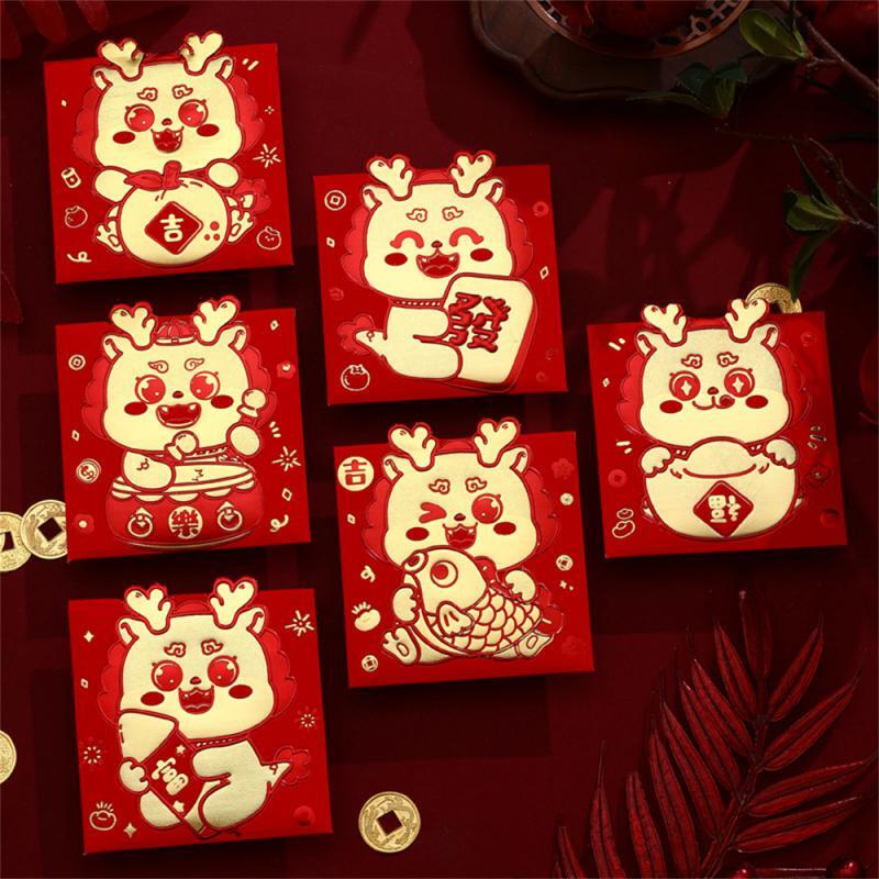 Simple And Profitable Great For Kids Cute Cartoon Fashionable Dragon Themed Red Packets Household Products Need Cny Lucky Money