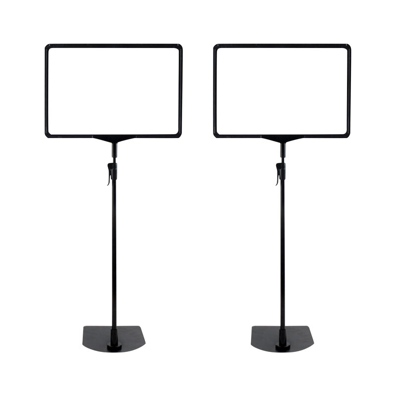 2PCS A4 Durable Church Table Floor Adjustable Height Supermarket Business Show Stable Wedding Sign Stand Advertising For Display