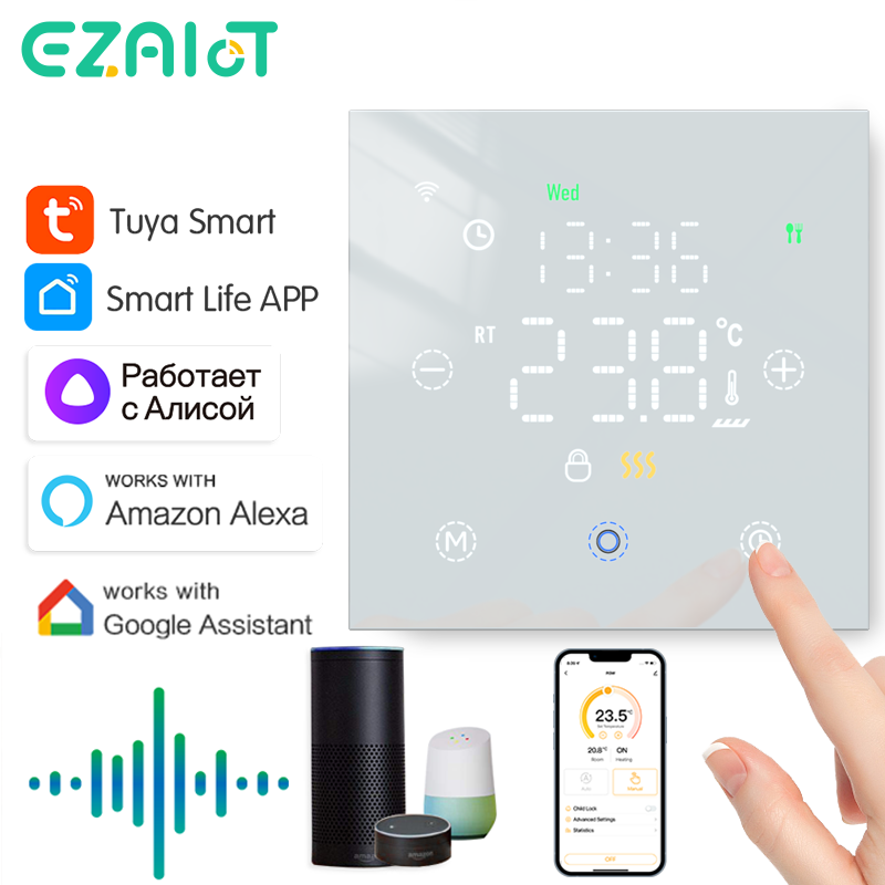 Tuya Home termostato Smart WiFi regolatore di temperatura ambiente di acqua/riscaldamento a pavimento elettrico caldaia a Gas Alexa Google sottogola