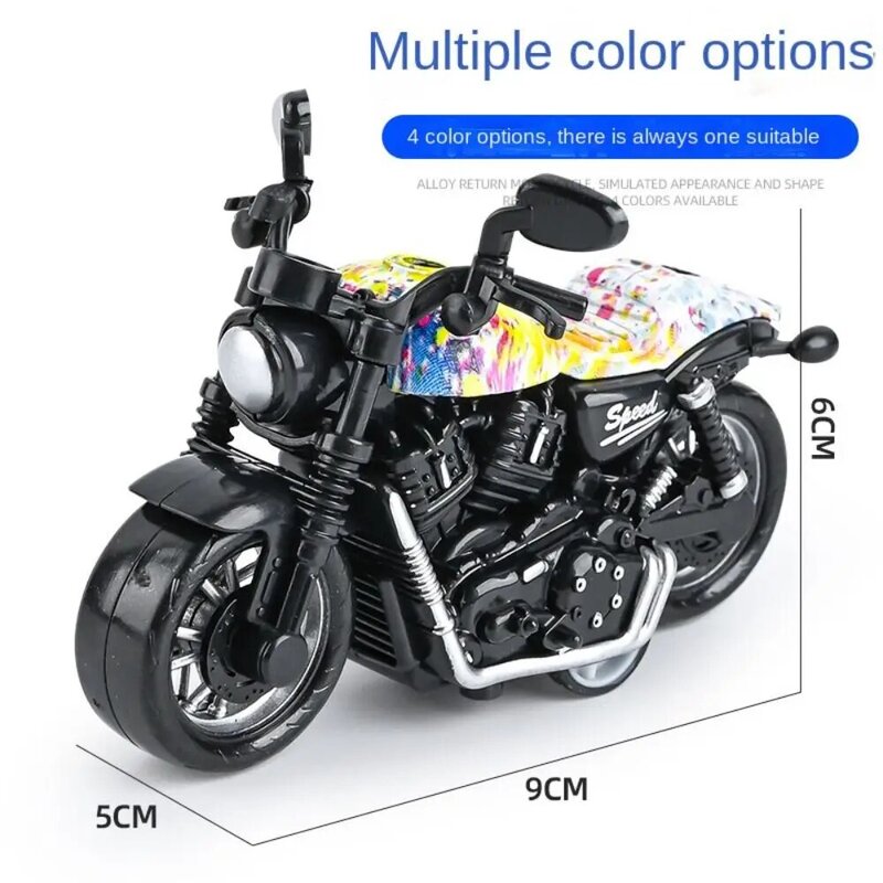 Mini Pullback modello di moto tirare indietro simulazione di auto simulazione moto locomotiva in lega modello di moto regalo per bambini