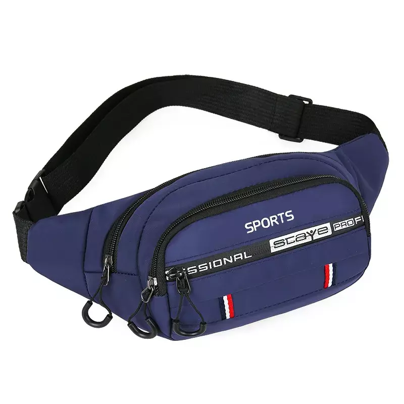 Men's casual outdoor chest bag waterproof fanny pack zipper shoulder bag nylon sports fanny pack waist bag