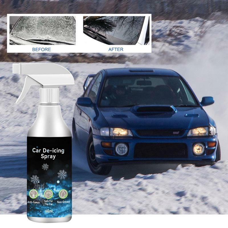 De479 Spray pour pare-brise de voiture, agent de dégivrage, décongélation de la glace, vaporisateur de fonte, efficace pour le verre