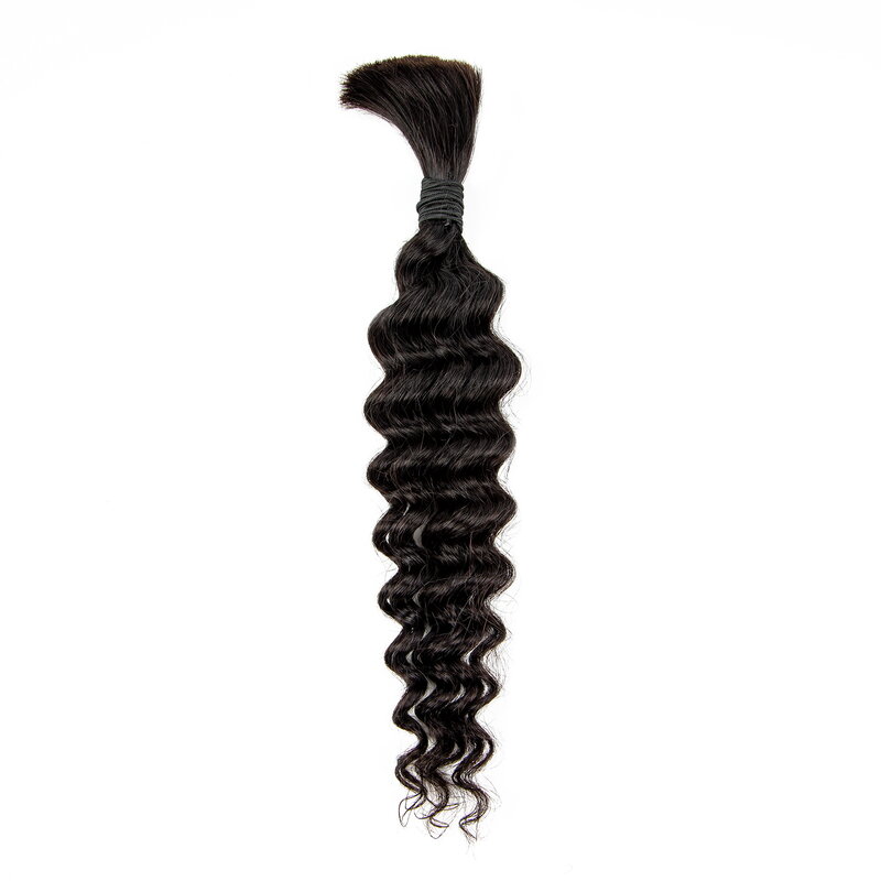 Extensiones de cabello humano virgen para mujeres negras, cabello humano vietnamita de onda profunda a granel, Remy brasileño, 16-28 pulgadas