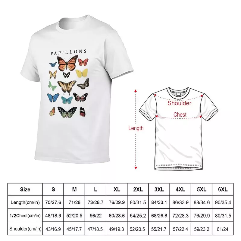 T-shirt papillon Papillons pour hommes, vêtements esthétiques, médicaments mignons, drôle
