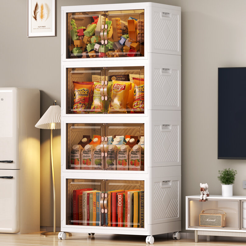 45 55 65 75cm Foldable Multi-Layer Storage Box Locker Multifunctional Living Room Cabinets Furniture Storage Shelf