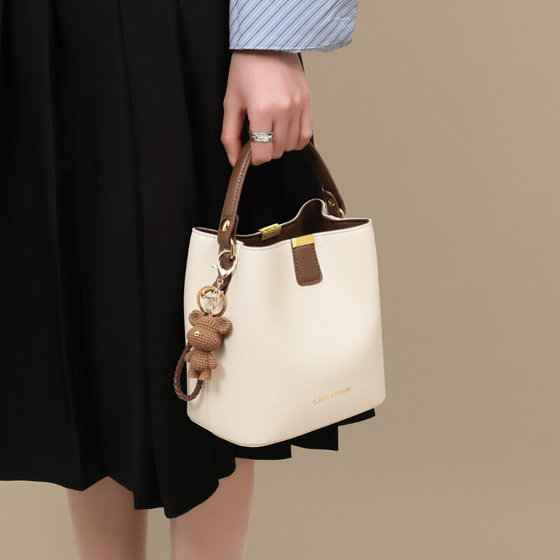 Женская сумка-тоут через плечо Y2k, из натуральной воловьей кожи