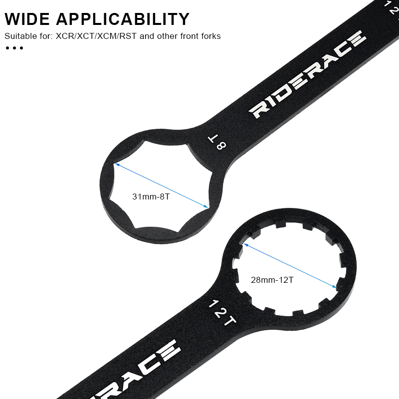 RIDERACE Bicycle Front Fork Wrench Spanner For Suntour XCM XCR XCT RST Mountain Bike Suspension Cap Removal Installation Tool