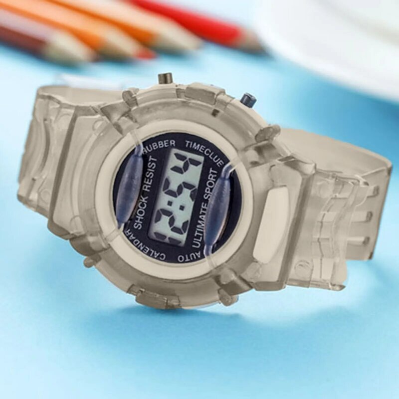 Стальные мужские наручные часы для мальчиков девочек детей студентов водонепроницаемые цифровые наручные спортивные часы детские часы для детей