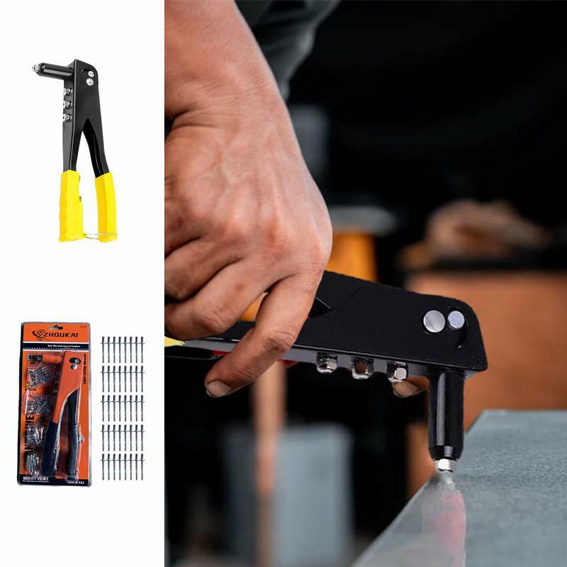 Hand Riveter Kit Heavy Duty Manual Rivet Removal Tool Light Weight Blind Rivet Nut Setter Tool For Metal Leather Home Repair