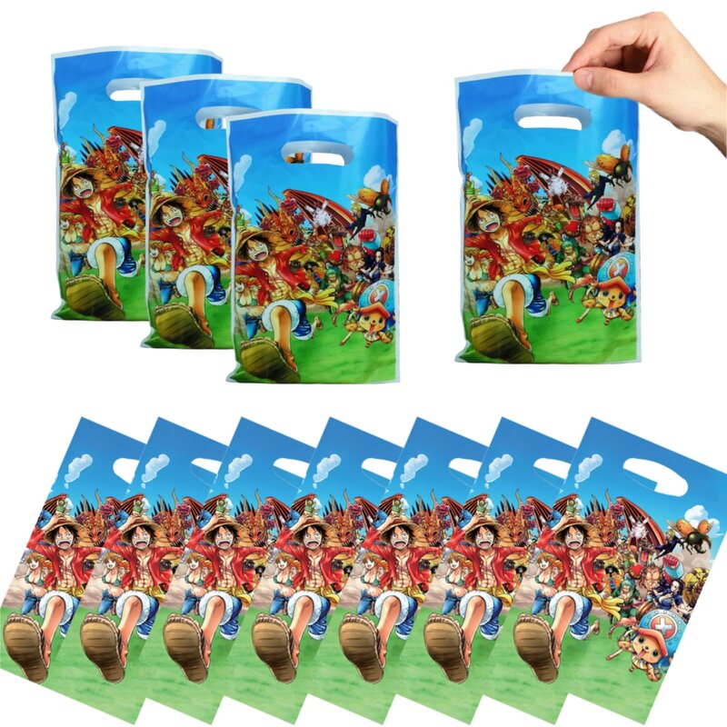 One Piece Gift Bags Birthday Party Decoration Luffy Goodie Bags Candy Bag Baby Shower Kids Gifts Boys Favors For Party Supplies