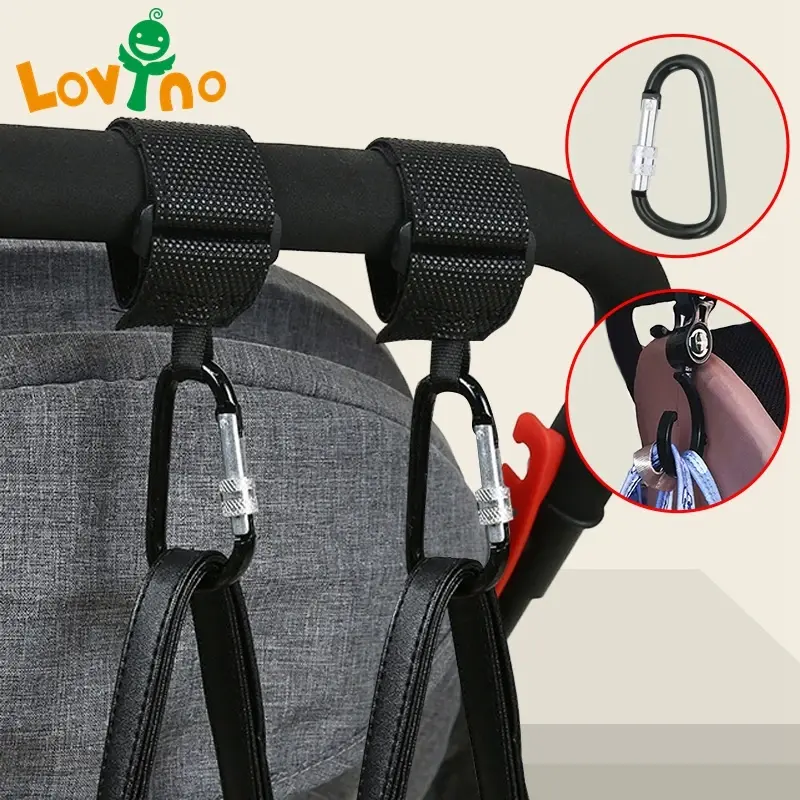 1 PC Bayi Stroller Aksesoris Multi Purpose Baby Stroller Hook Belanja Dorong Hook Alat Peraga Gantungan Logam Nyaman Hook