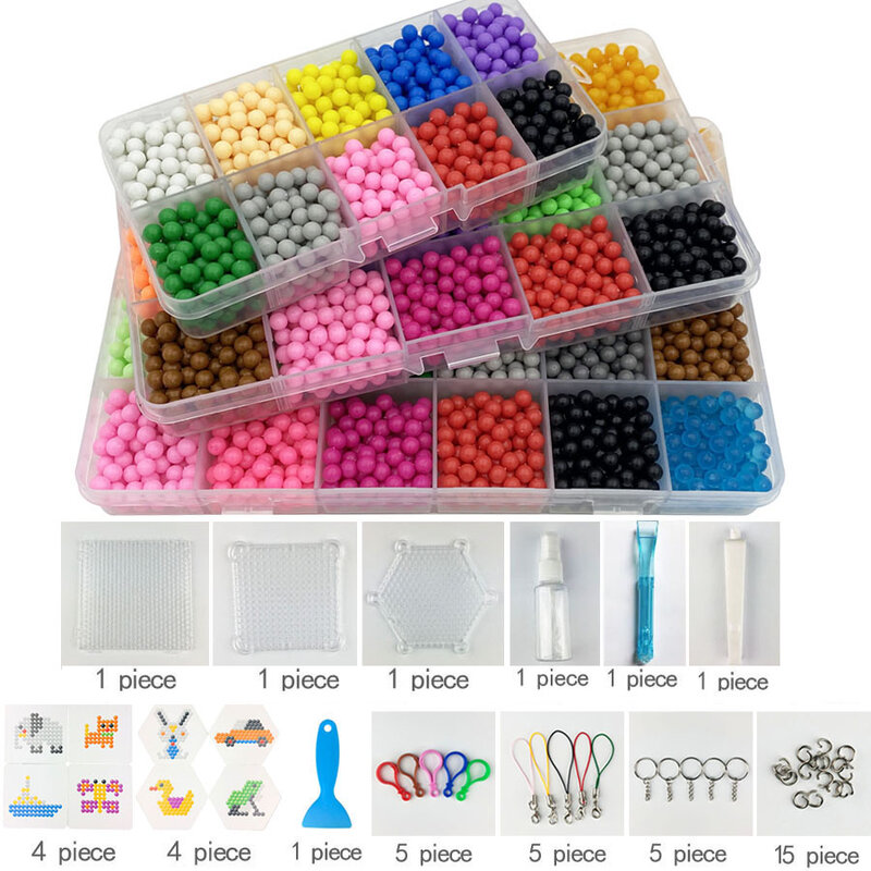 DIY Água Spray Beads Kit Set para Crianças, Recarga Beads Puzzle Ferramenta, Crystal Ball Perlen Jogos, 3D Handmade Magic Brinquedos