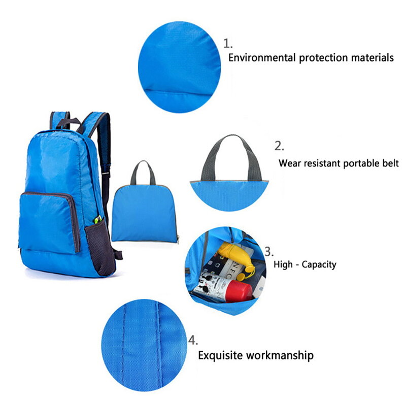 Складной дорожный рюкзак для мужчин и женщин, портативная уличная сумка для пеших прогулок, кемпинга, спорта, альпинизма