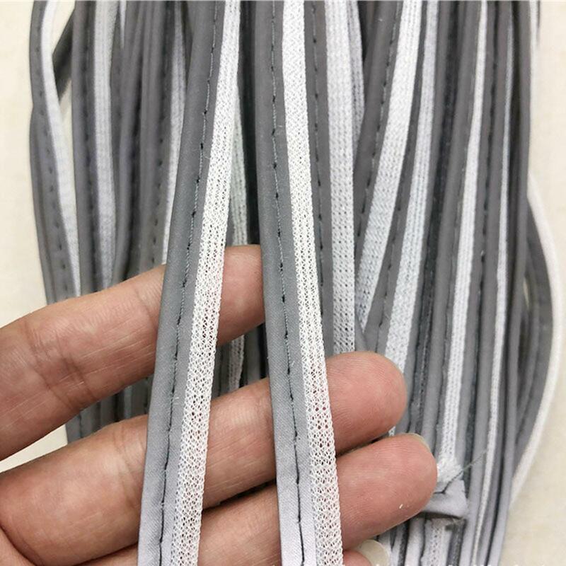 Warning Silver Reflective Piping for Clothing Garment Braided for Hats