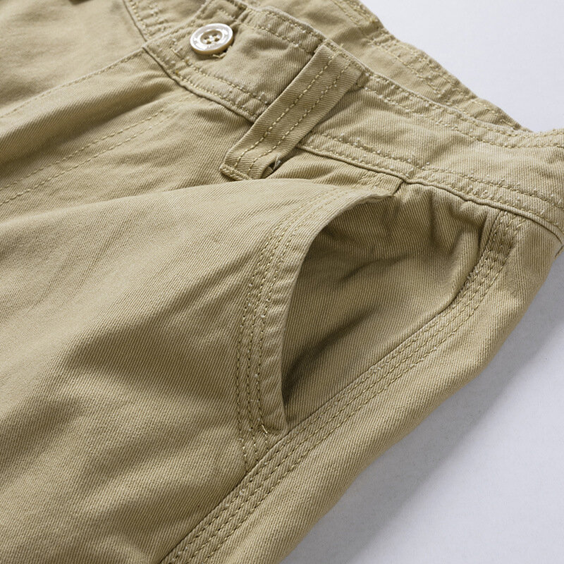 Pantalones cortos Cargo hasta la rodilla para hombre, Bermudas informales deportivas de talla grande, de algodón, para Golf, correr, gimnasio
