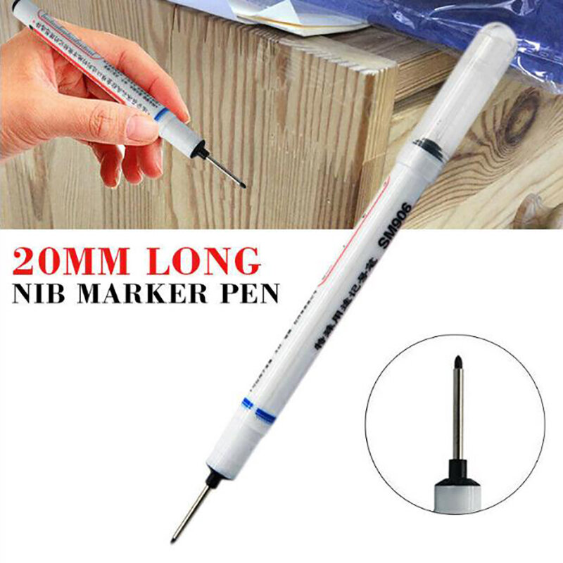 1PC  Long Head Markers Bathroom Woodworking Decoration Multifunctional Deep Street Marker Pens