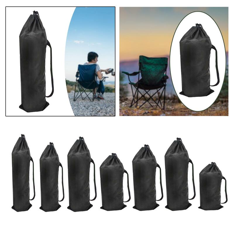 Klapstoeltas Zwart Lichtgewicht Multifunctionele Opvouwbare Stoel Opbergtas Voor Strandstoel Parasol Yoga Mat Statief Backpacking