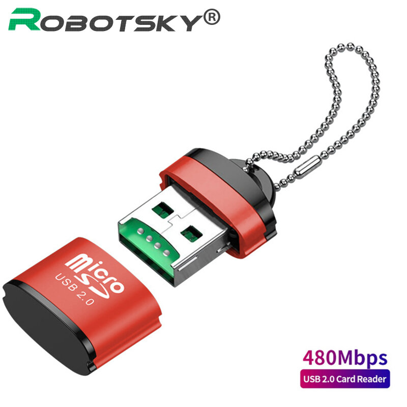 Mini Alta Velocidade USB 2.0 Card Reader, TF Micro SD Memory Card Adapter para Computador, Desktop, Laptop, Notebooks, Acessórios do telefone
