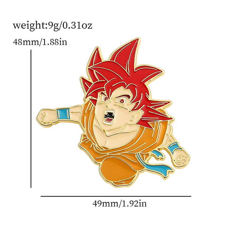 Anime Draak Super Saiyan Son Goku Kakarotto Cosplay Rekwisieten Metalen Badge Pin Legering Broche Accessoires