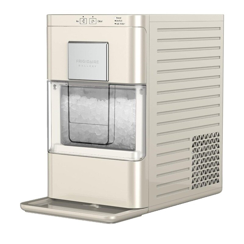 FRIGIDAIRE Gallery-máquina para hacer hielo, máquina de encimera masticable, crujiente, 44 libras por día, autolimpieza, 2,0 Gen, crema