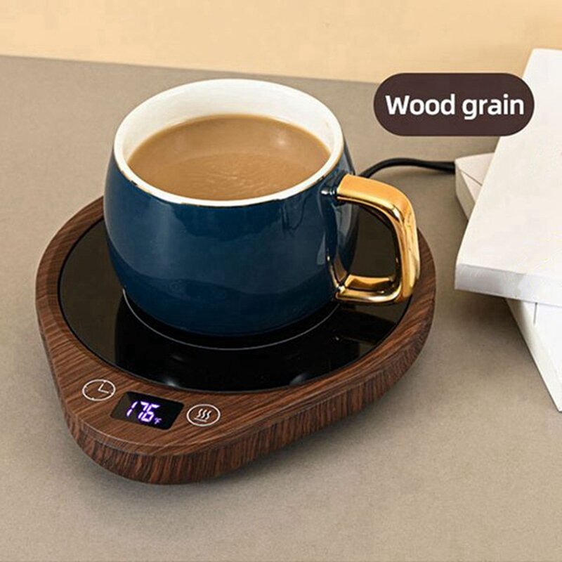 Mug Warmer, Coffee Warmer & Cup Warmer For Desk With 3 Temperature Settings, Coffee Mug Warmer With Timer UK Plug