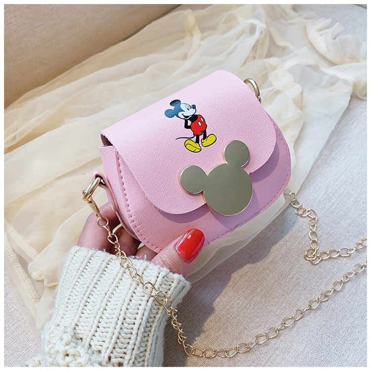 Bolso pequeño con estampado de dibujos animados para niñas, bandolera pequeña de marca Disney, Mickey Baby, para exteriores