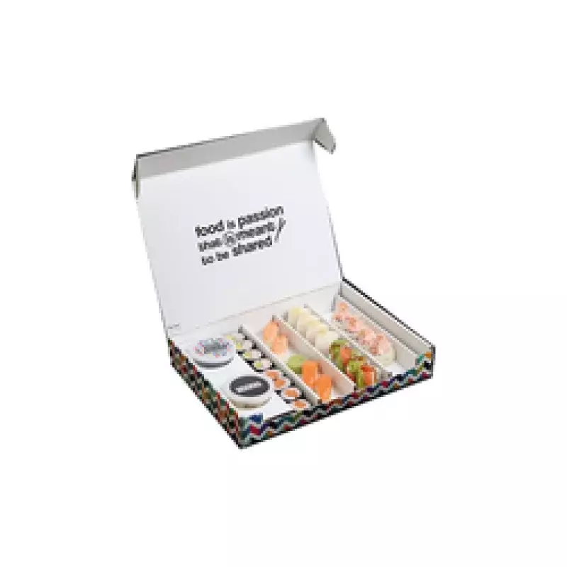 Produkt niestandardowy Pudełko do pakowania Sushi Niestandardowy rozmiar Drukowane jednorazowe pudełko na sushi na wynos z podziałem