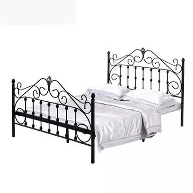 1.8 X2m European Modern and Simple Double Bed Princess Iron Breakfast Single Furniture